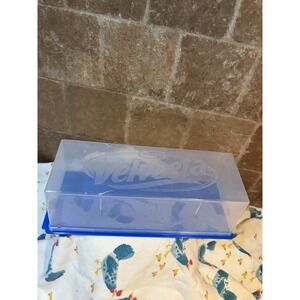 Vintage 2 LB. Kraft Velveeta Cheese Keeper Box Blue Plastic Storage Container